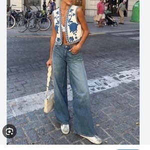 OWN NWT Low Rise Flare Split Back Size 27 Boho Y2K Trendy‎